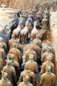 Exército de terracota, Dinastia Qin, 210 aC (detalhe)